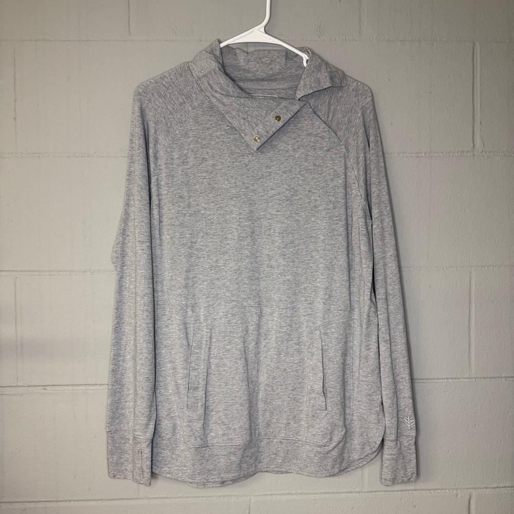 Coolibar Light Gray Heather Pullover Hoodie